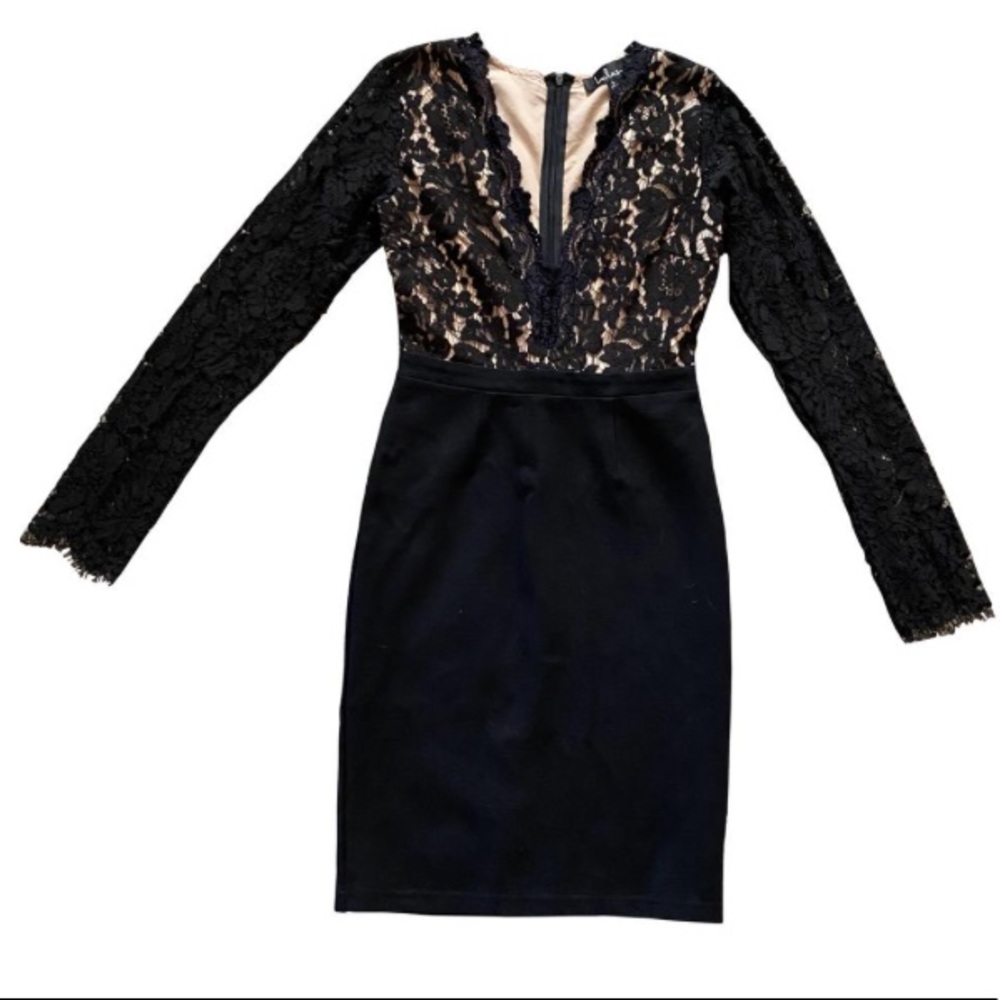 Lulus Black Lace Cocktail Dress